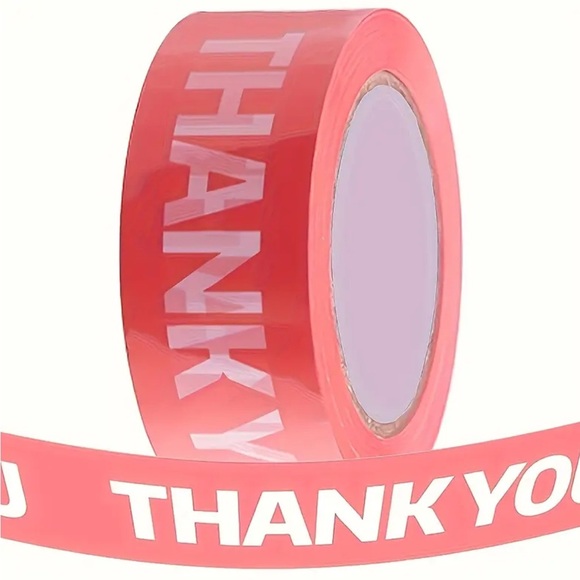 Packaging Tape Pink Thank You Tape 1 Roll - Picture 4 of 5